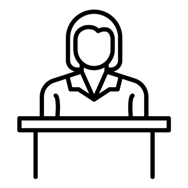 Estilo de ilustración vectorial de la mujer ancla