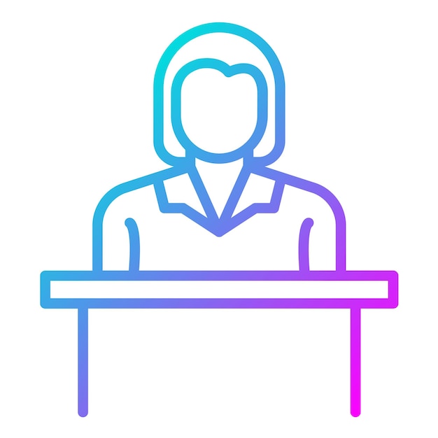 Estilo de ilustración vectorial de la mujer ancla