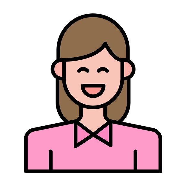 Estilo de ilustración vectorial de mujeres sonrientes