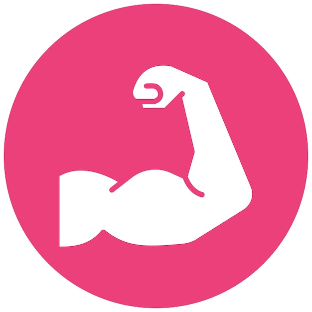 Estilo de ilustración vectorial de los músculos