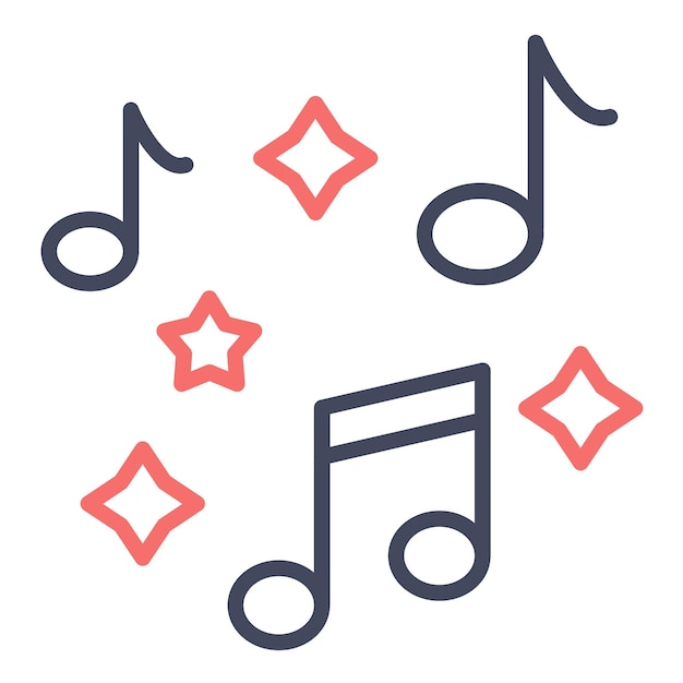 Estilo de ilustración vectorial de la música