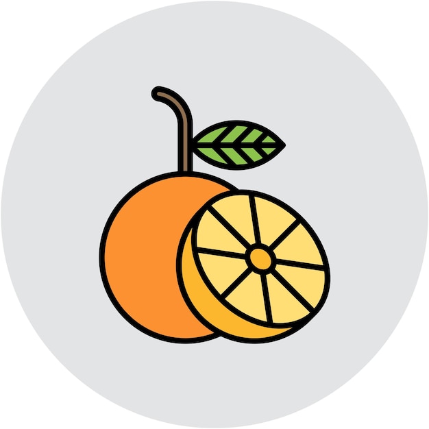 Estilo de ilustración vectorial naranja