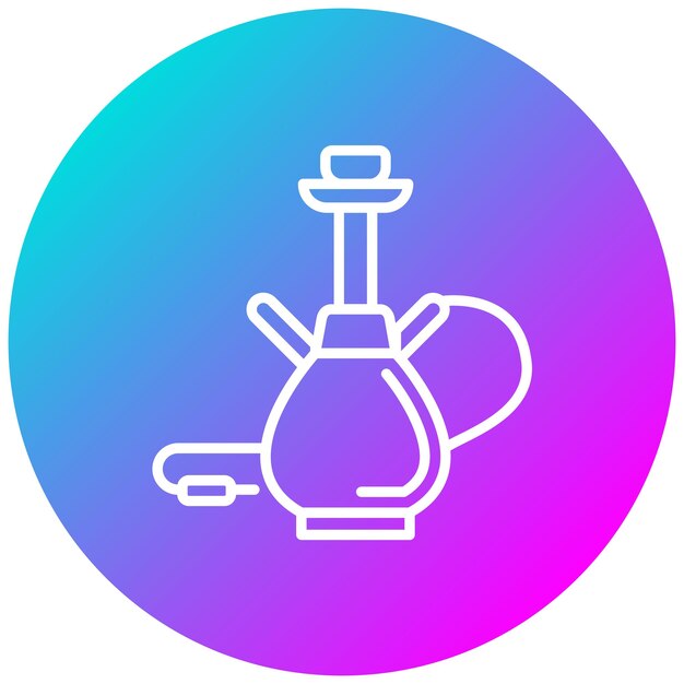 Estilo de ilustración vectorial del narguile