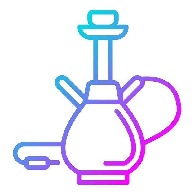 Estilo de ilustración vectorial del narguile