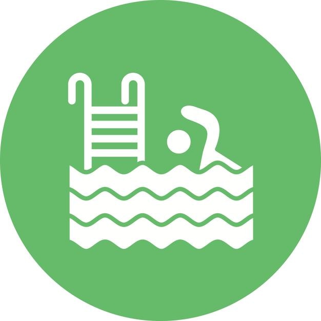 Estilo de ilustración vectorial de natación