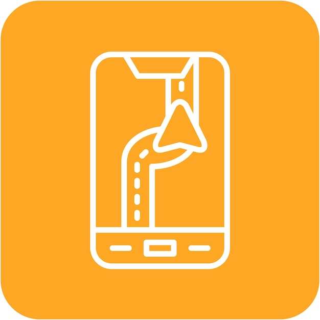 Estilo de la ilustración vectorial de navegación GPS