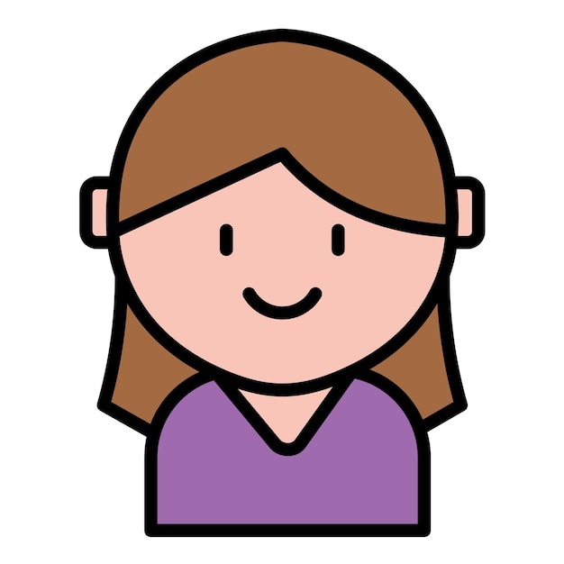 Vector estilo de ilustración vectorial para niñas