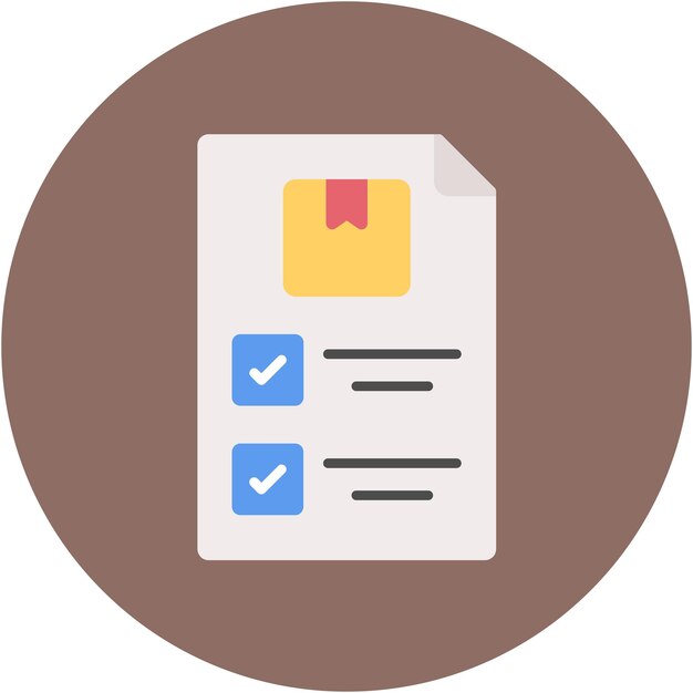 Estilo de la ilustración vectorial de la nota de entrega