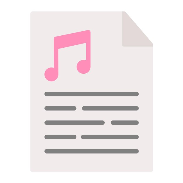 Estilo de ilustración vectorial de las notas musicales