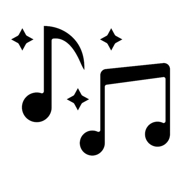 Estilo de ilustración vectorial de las notas musicales