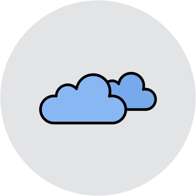 Estilo de ilustración vectorial de las nubes