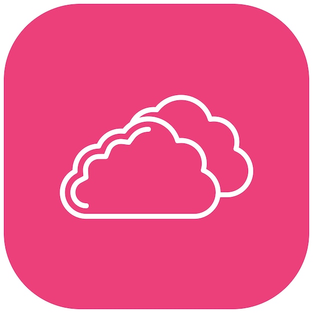 Estilo de ilustración vectorial de las nubes