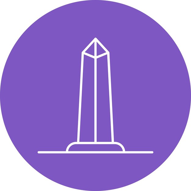 El estilo de la ilustración vectorial del Obelisco de Buenos Aires
