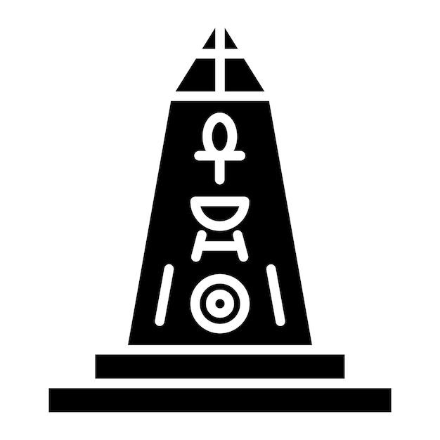 Estilo de la ilustración vectorial del obelisco