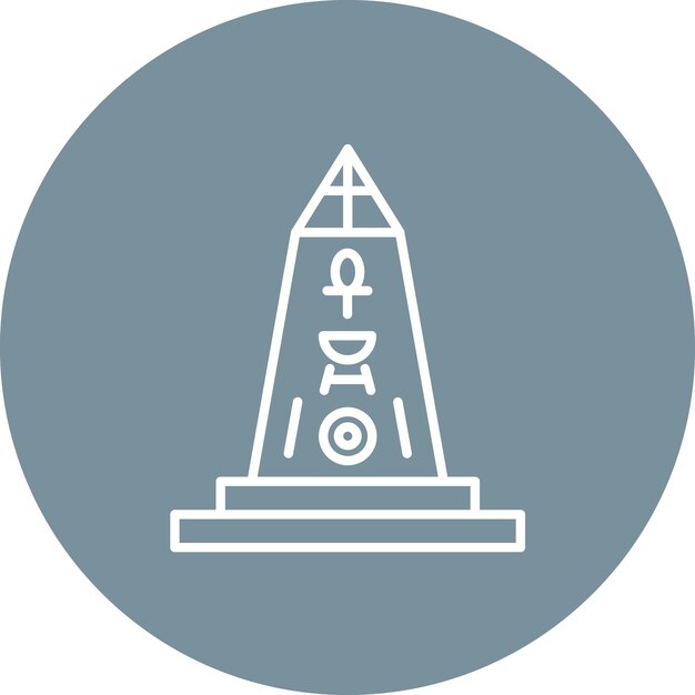 Estilo de la ilustración vectorial del obelisco