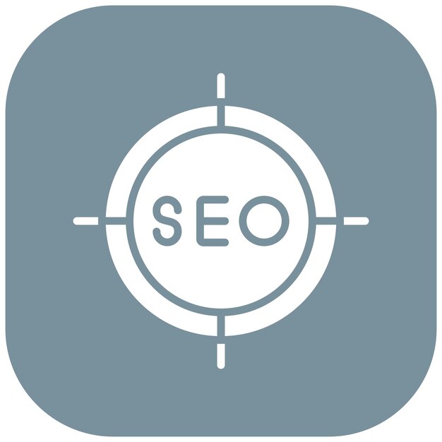 Estilo de ilustración vectorial objetivo de SEO