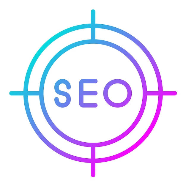 Estilo de ilustración vectorial objetivo de SEO