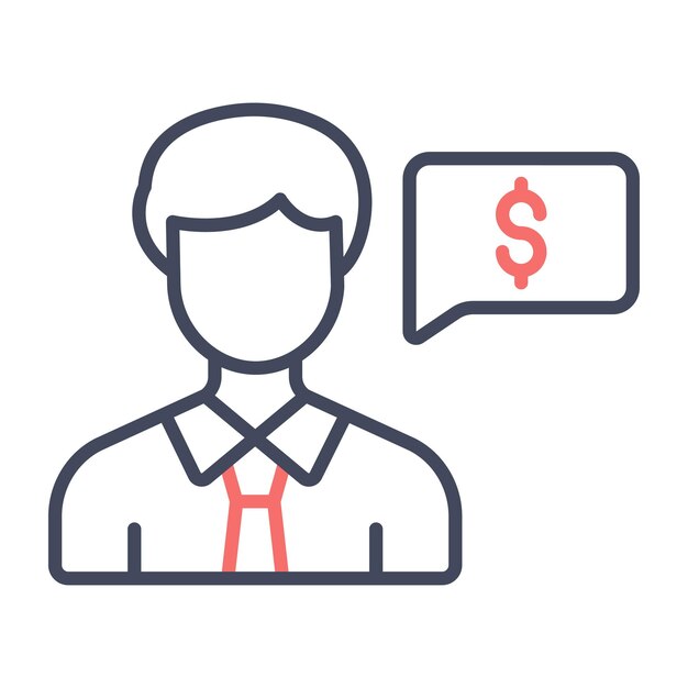 Estilo de ilustración vectorial del oficial de finanzas
