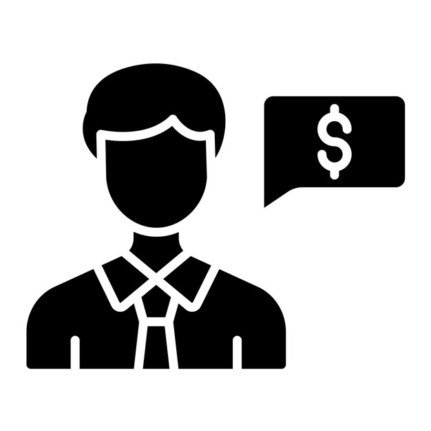 Estilo de ilustración vectorial del oficial de finanzas