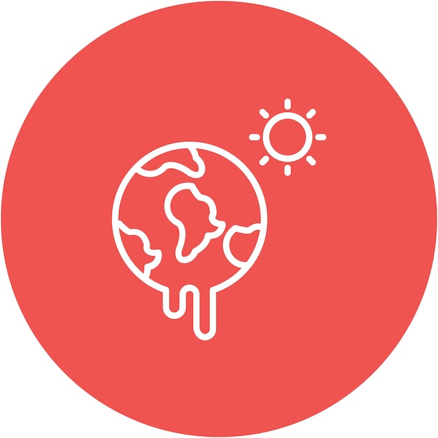 Estilo de ilustración vectorial de las ondas de calor
