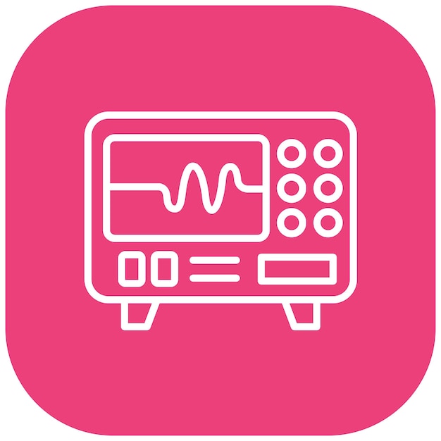 Estilo de la ilustración vectorial del osciloscopio