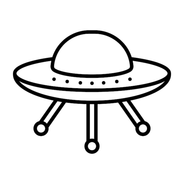 Estilo de ilustración vectorial de OVNIs