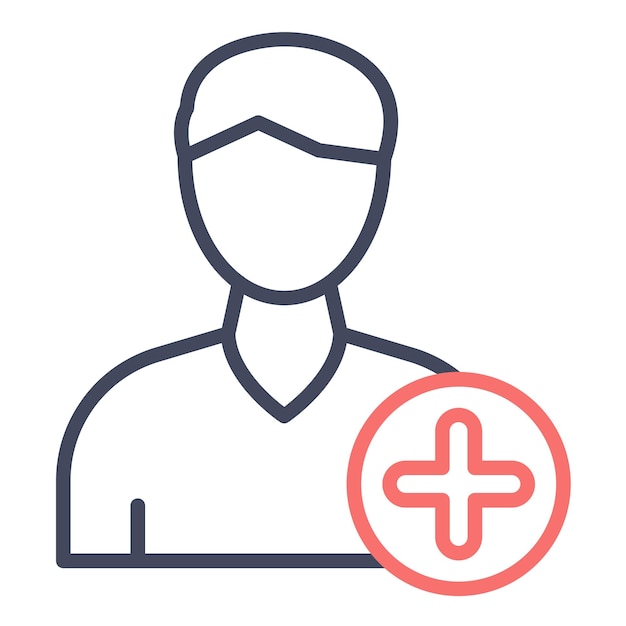 Estilo de ilustración vectorial del paciente