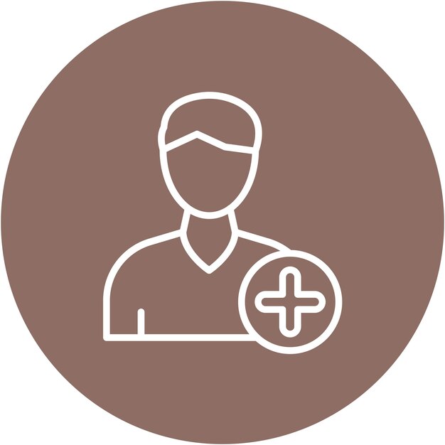 Estilo de ilustración vectorial del paciente