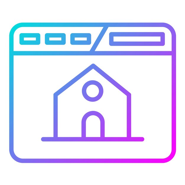Estilo de ilustración vectorial de la página de inicio