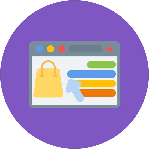 Estilo de ilustración vectorial de la página web de comercio electrónico