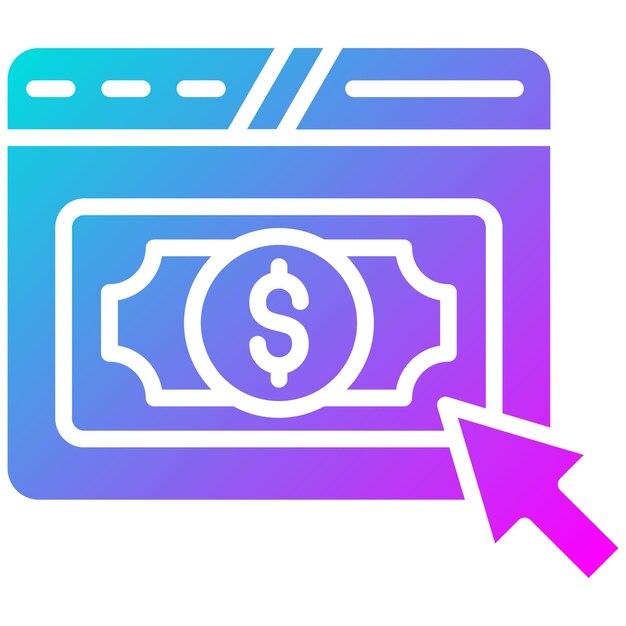 Estilo de ilustración vectorial de pago por clic