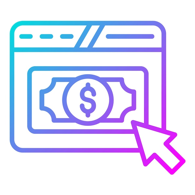 Estilo de ilustración vectorial de pago por clic
