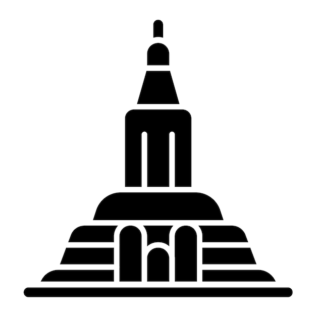 Estilo de ilustración vectorial de la pagoda