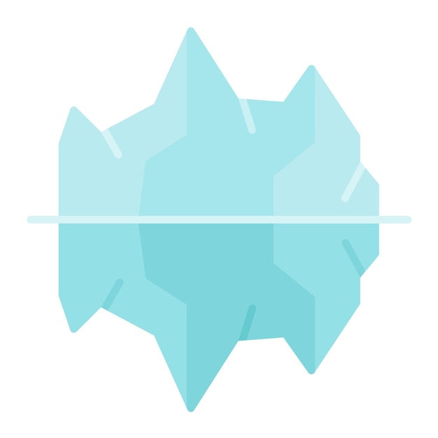 Estilo de ilustración vectorial del paisaje de iceberg