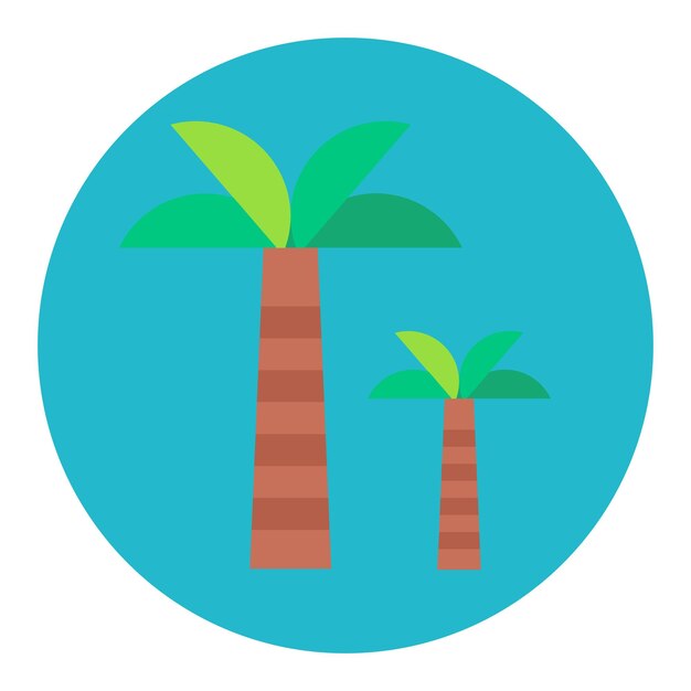 Estilo de ilustración vectorial de las palmeras