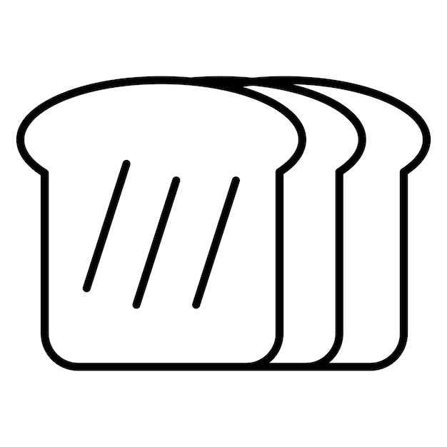 Estilo de la ilustración vectorial del pan