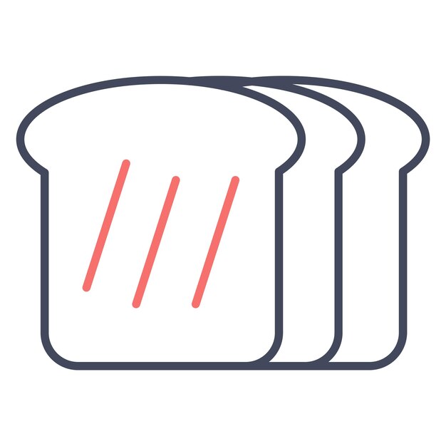 Estilo de la ilustración vectorial del pan