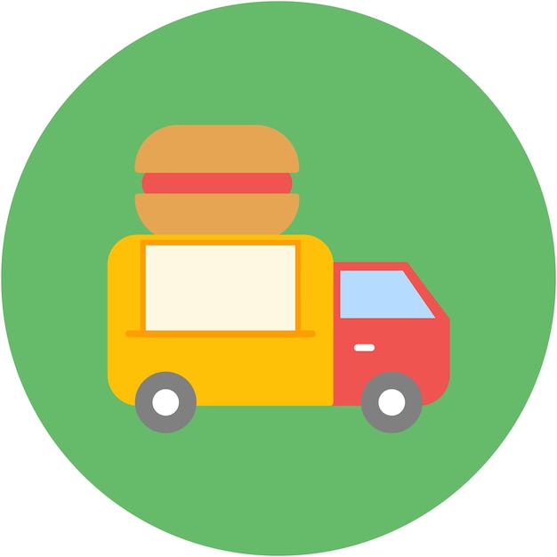 Estilo de ilustración vectorial de panadería móvil
