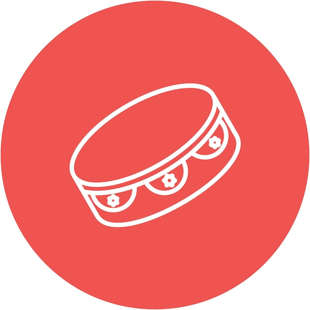 Estilo de ilustración vectorial de la pandereta