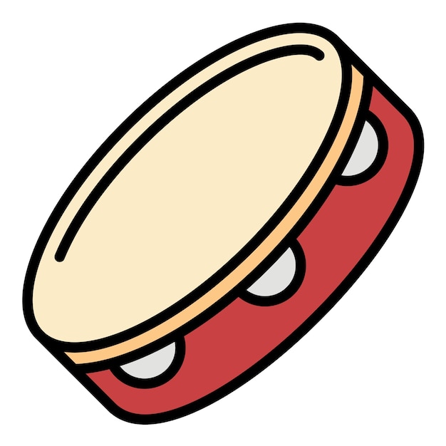 Estilo de ilustración vectorial de la pandereta