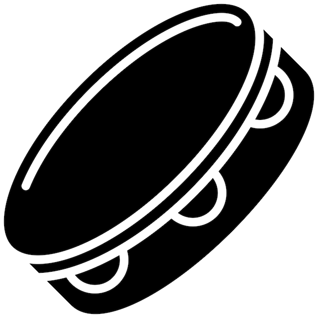 Estilo de ilustración vectorial de la pandereta