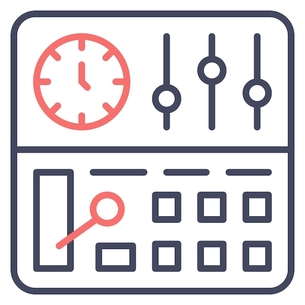 Estilo de ilustración vectorial del panel de control