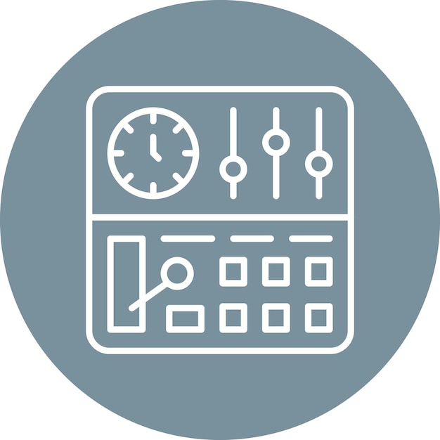 Estilo de ilustración vectorial del panel de control