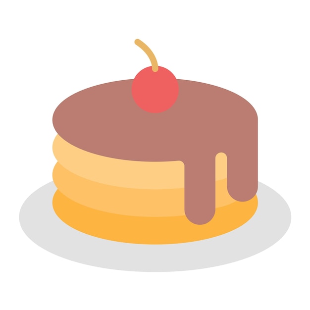Estilo de la ilustración vectorial del panqueque