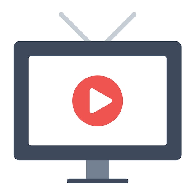 Estilo de ilustración vectorial de la pantalla del televisor