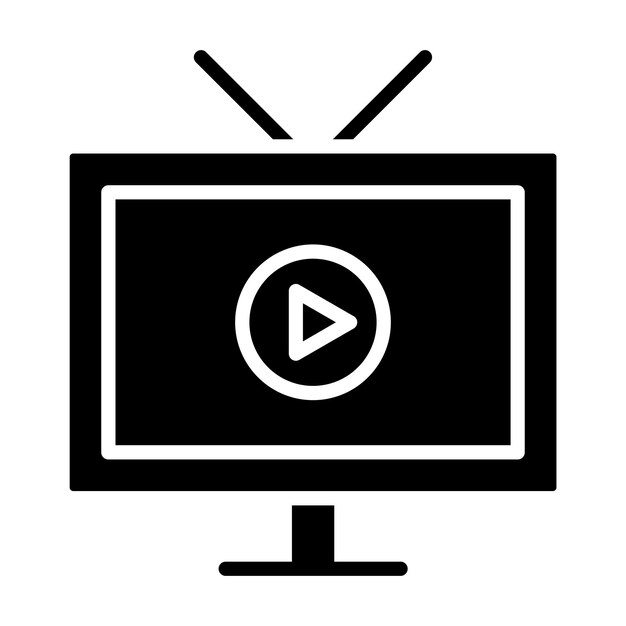 Estilo de ilustración vectorial de la pantalla del televisor