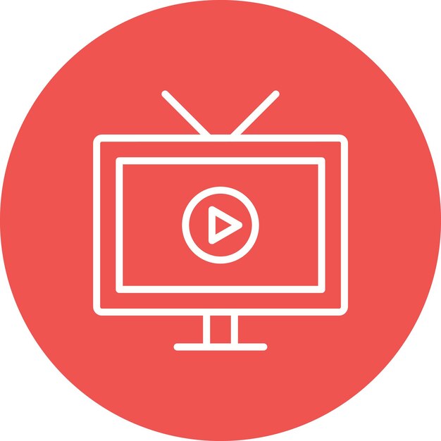 Estilo de ilustración vectorial de la pantalla del televisor