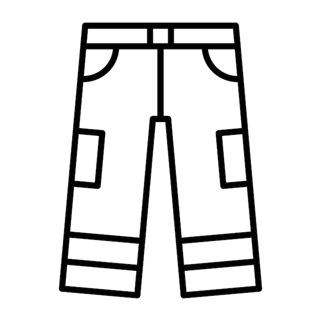 Estilo de ilustración vectorial de los pantalones de los bomberos