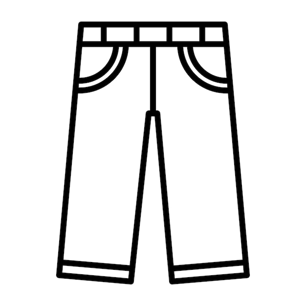 Estilo de ilustración vectorial de pantalones