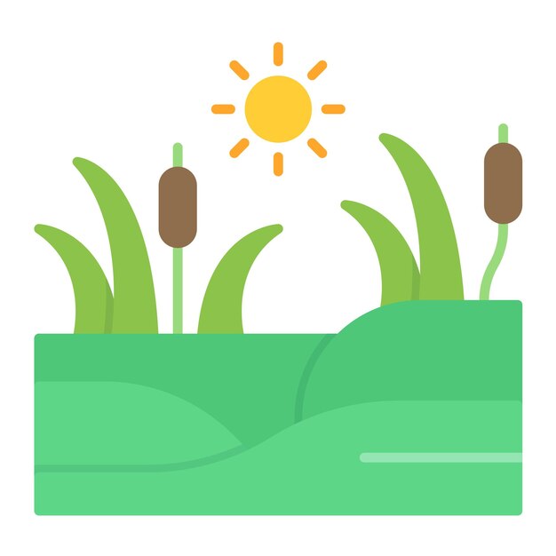 Estilo de ilustración vectorial del pantano